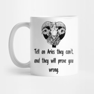 Zodiacal quotes Aries V1 Mug